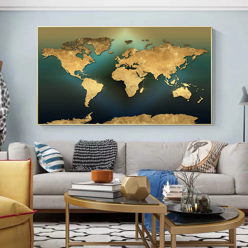 โมเดิร์นมินิมอลลิสต์แผนที่โลกศ - Star Map Poster บทวิจารณ์และราคา